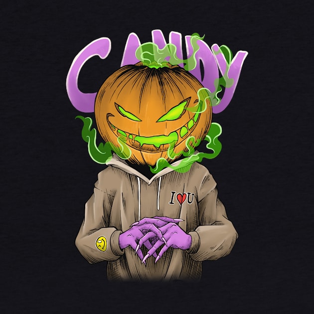 Halloween creep it real scary pumpkin head by witart.id